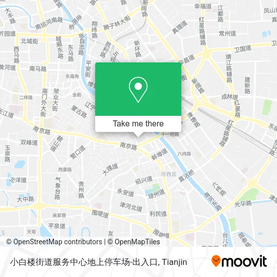 小白楼街道服务中心地上停车场-出入口 map