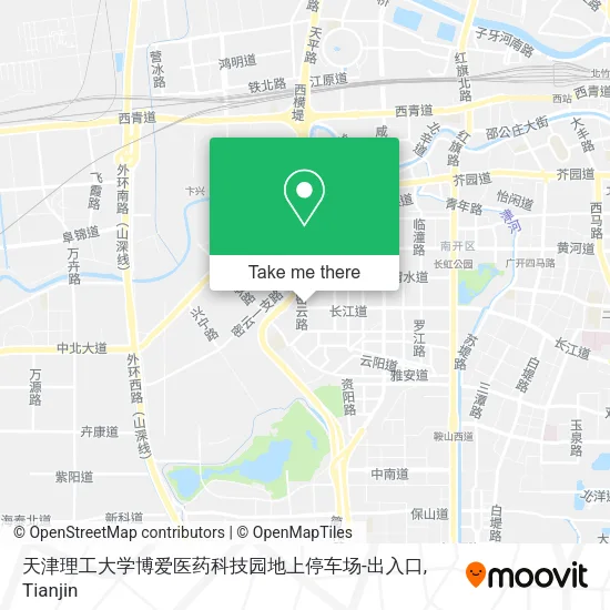 天津理工大学博爱医药科技园地上停车场-出入口 map