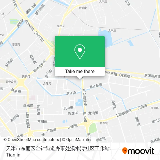 天津市东丽区金钟街道办事处溪水湾社区工作站 map