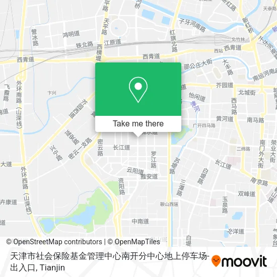 天津市社会保险基金管理中心南开分中心地上停车场-出入口 map