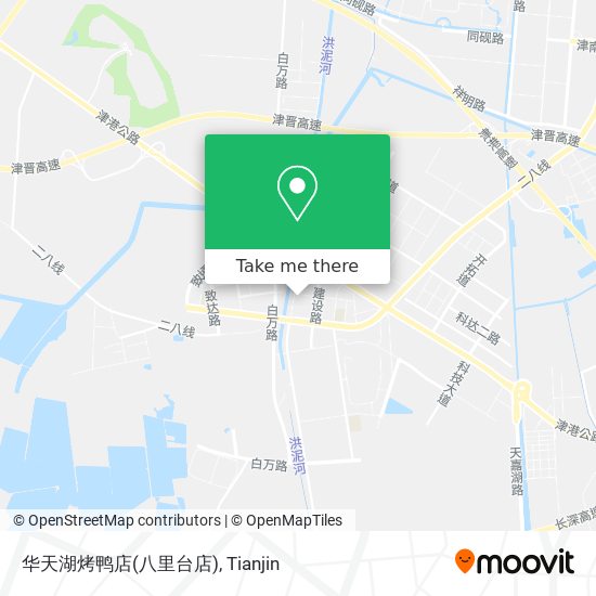 华天湖烤鸭店(八里台店) map
