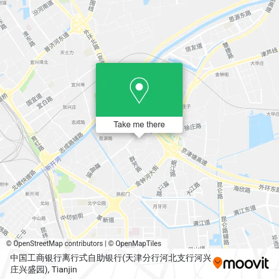 中国工商银行离行式自助银行(天津分行河北支行河兴庄兴盛园) map