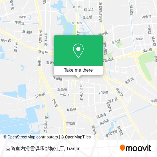 首尚室内滑雪俱乐部梅江店 map