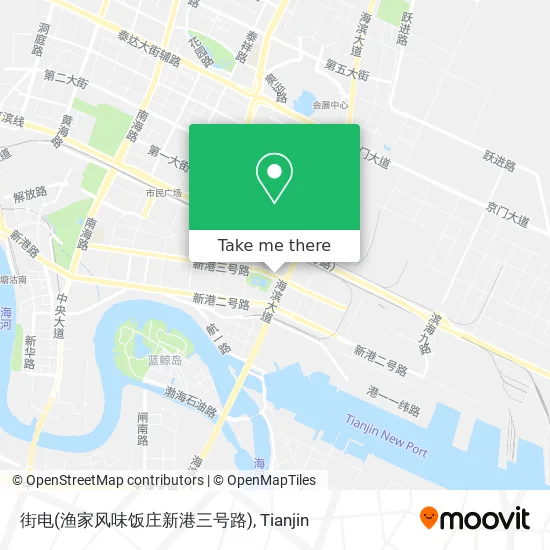 街电(渔家风味饭庄新港三号路) map