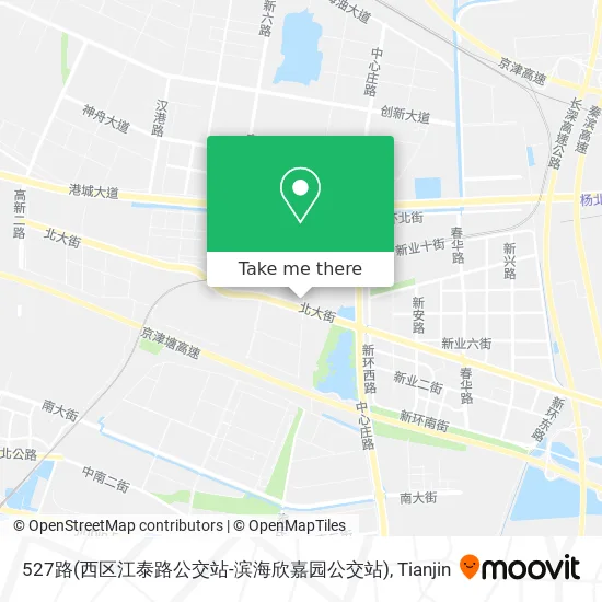 527路(西区江泰路公交站-滨海欣嘉园公交站) map