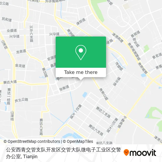 公安西青交管支队开发区交管大队微电子工业区交警办公室 map