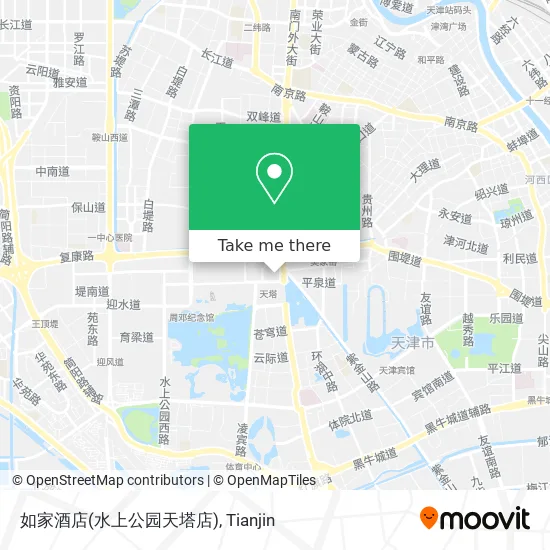 如家酒店(水上公园天塔店) map