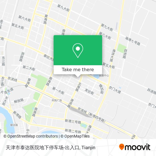 天津市泰达医院地下停车场-出入口 map