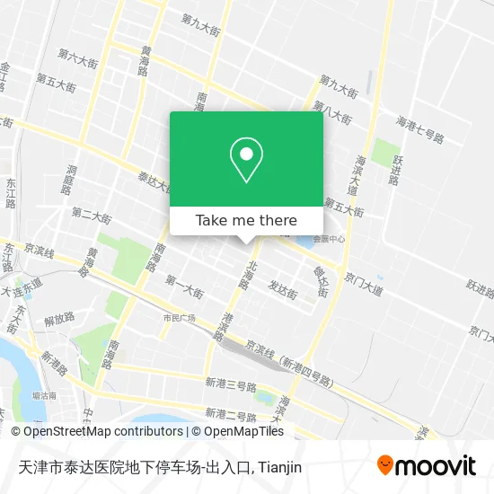 天津市泰达医院地下停车场-出入口 map