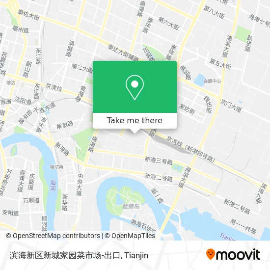 滨海新区新城家园菜市场-出口 map