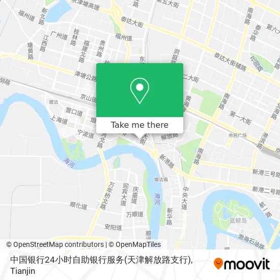 中国银行24小时自助银行服务(天津解放路支行) map
