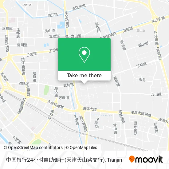 中国银行24小时自助银行(天津天山路支行) map