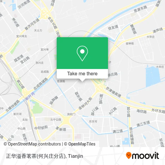 正华溢香茗茶(何兴庄分店) map