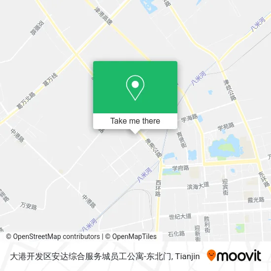 大港开发区安达综合服务城员工公寓-东北门 map
