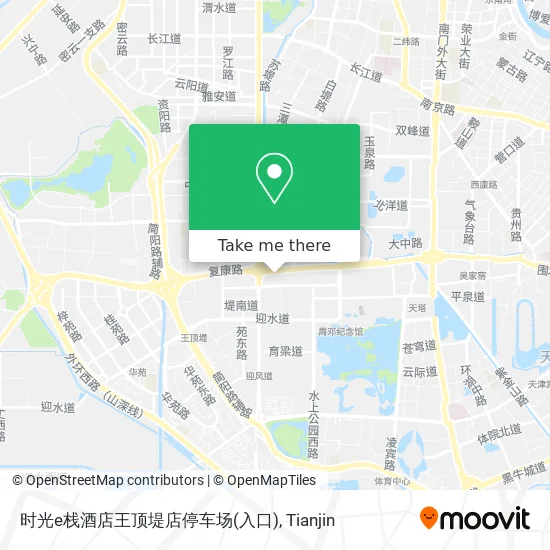 时光e栈酒店王顶堤店停车场(入口) map