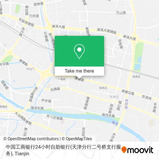 中国工商银行24小时自助银行(天津分行二号桥支行服务) map