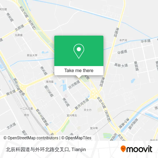北辰科园道与外环北路交叉口 map