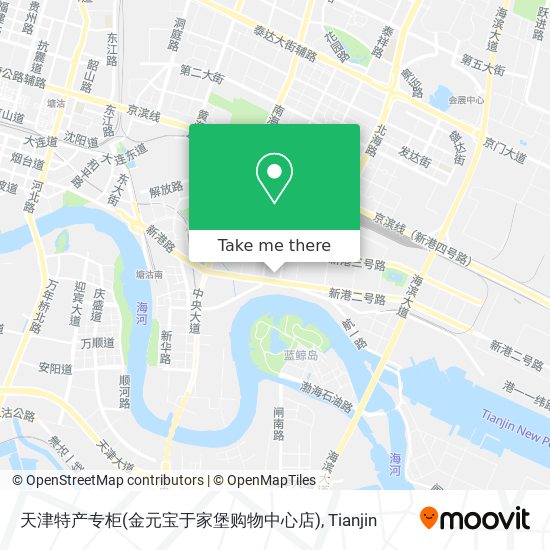 天津特产专柜(金元宝于家堡购物中心店) map