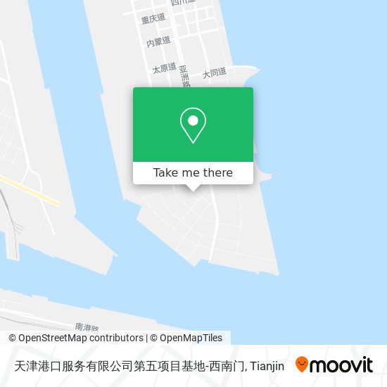 天津港口服务有限公司第五项目基地-西南门 map
