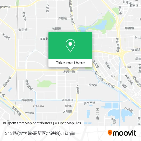 313路(农学院-高新区地铁站) map