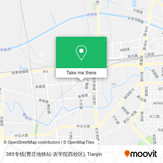 385专线(曹庄地铁站-农学院西校区) map