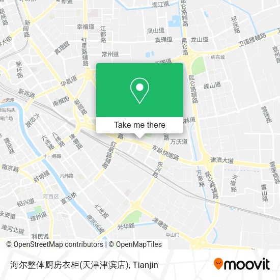 海尔整体厨房衣柜(天津津滨店) map