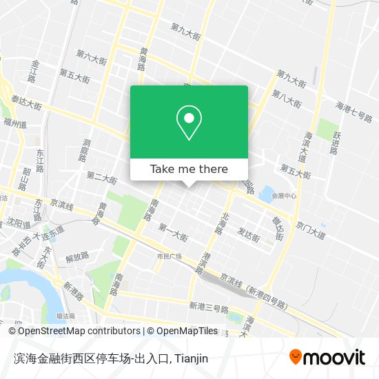 滨海金融街西区停车场-出入口 map