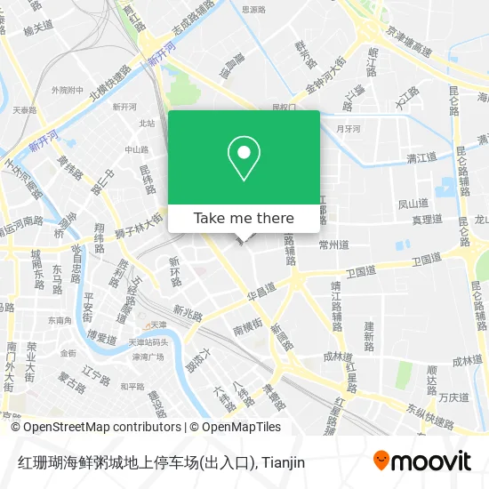 红珊瑚海鲜粥城地上停车场(出入口) map