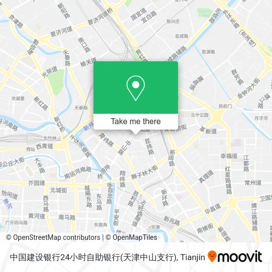 中国建设银行24小时自助银行(天津中山支行) map