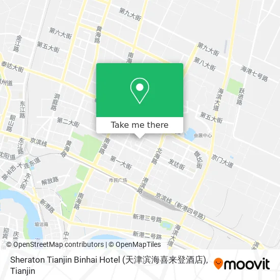 Sheraton Tianjin Binhai Hotel (天津滨海喜来登酒店) map
