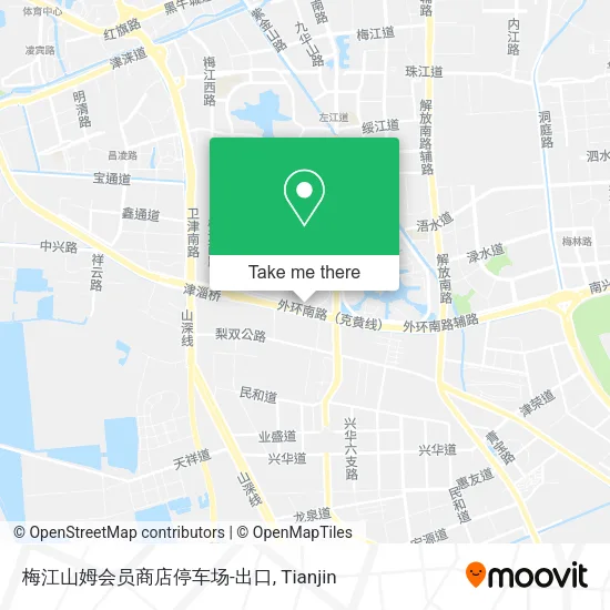 梅江山姆会员商店停车场-出口 map