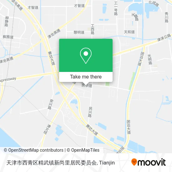 天津市西青区精武镇新尚里居民委员会 map