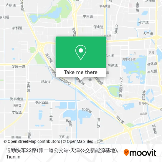 通勤快车22路(雅士道公交站-天津公交新能源基地) map