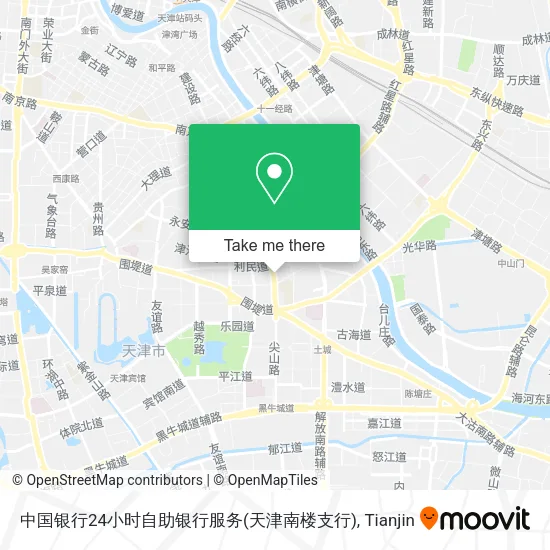 中国银行24小时自助银行服务(天津南楼支行) map