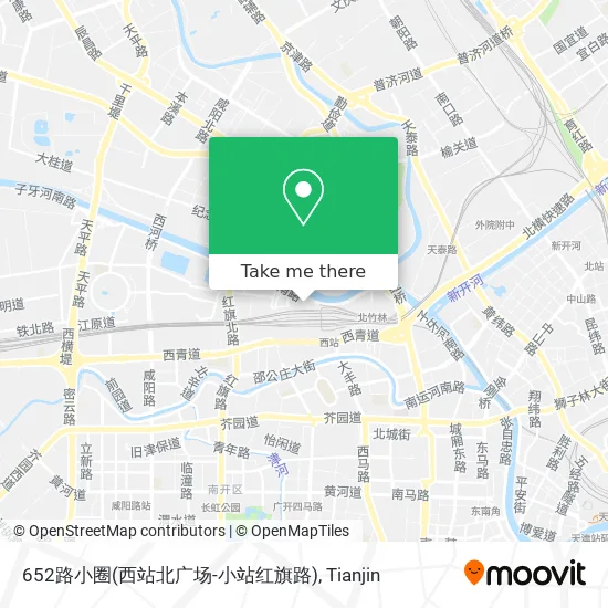 652路小圈(西站北广场-小站红旗路) map