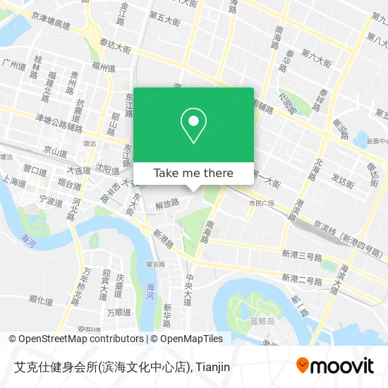 艾克仕健身会所(滨海文化中心店) map