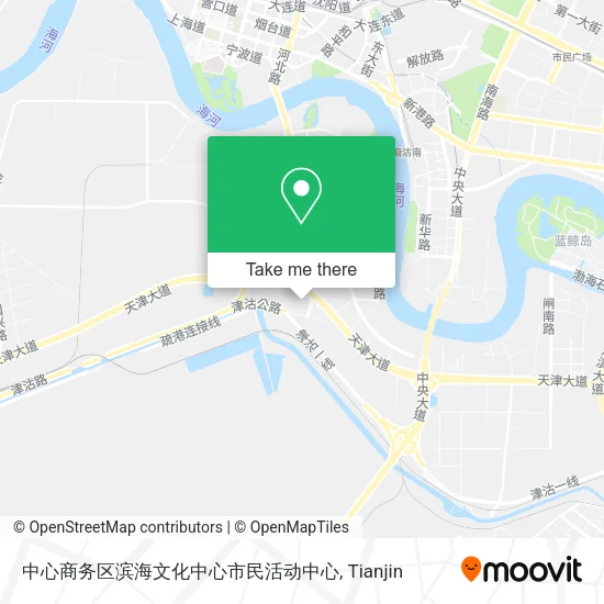 中心商务区滨海文化中心市民活动中心 map