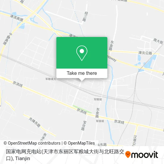 国家电网充电站(天津市东丽区军粮城大街与北旺路交口) map