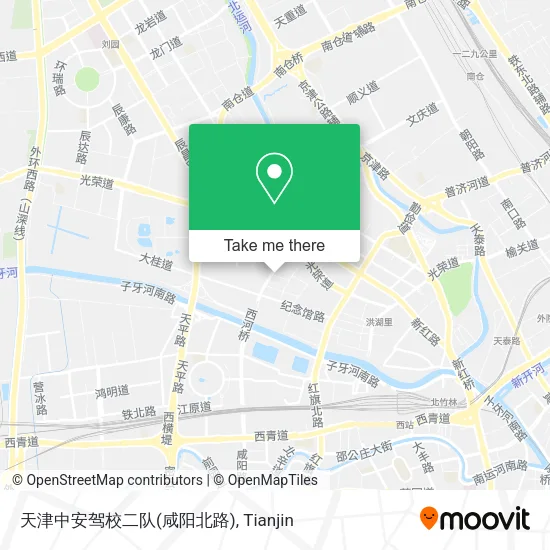 天津中安驾校二队(咸阳北路) map