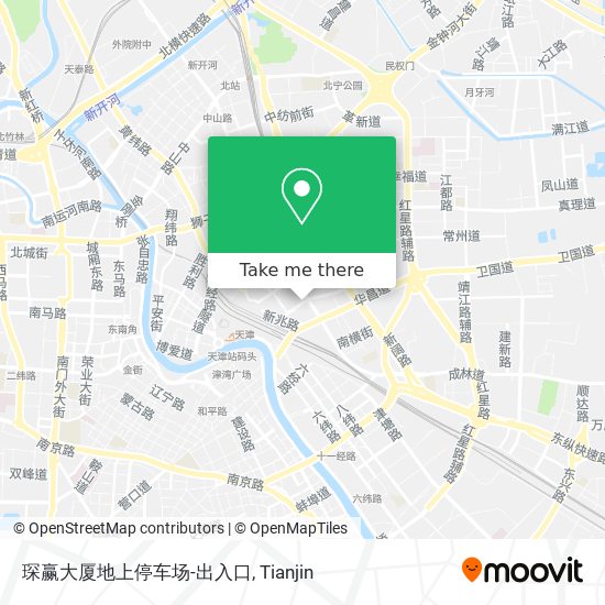 琛赢大厦地上停车场-出入口 map
