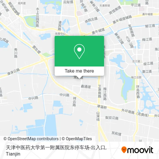 天津中医药大学第一附属医院东停车场-出入口 map