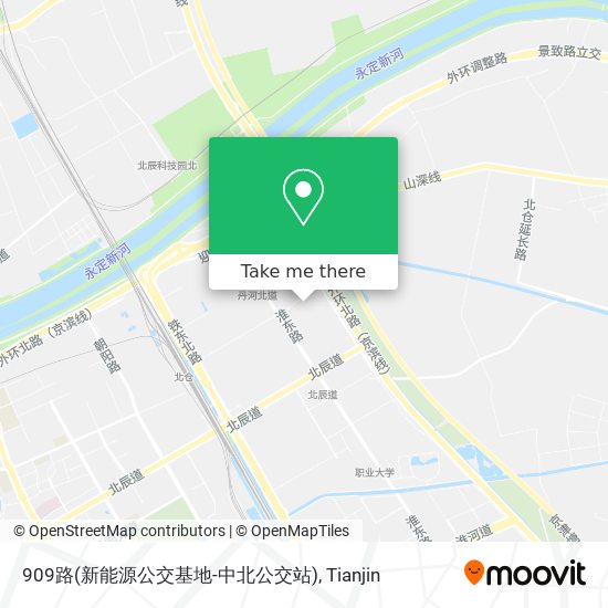 909路(新能源公交基地-中北公交站) map