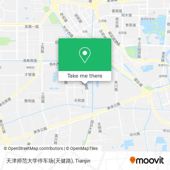 天津师范大学停车场(天健路) map