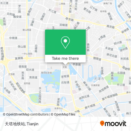 天塔地铁站 map