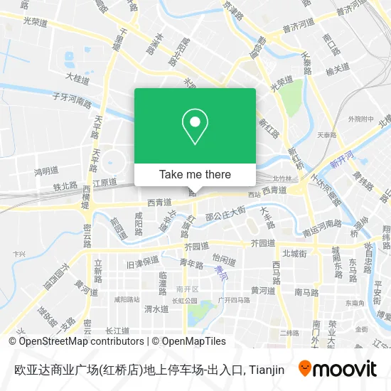 欧亚达商业广场(红桥店)地上停车场-出入口 map