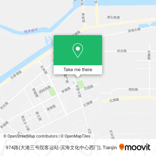 974路(大港三号院客运站-滨海文化中心西门) map