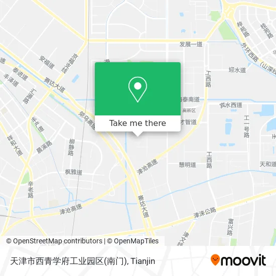 天津市西青学府工业园区(南门) map