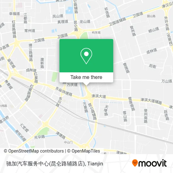 驰加汽车服务中心(昆仑路辅路店) map