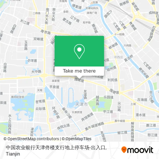 中国农业银行天津佟楼支行地上停车场-出入口 map