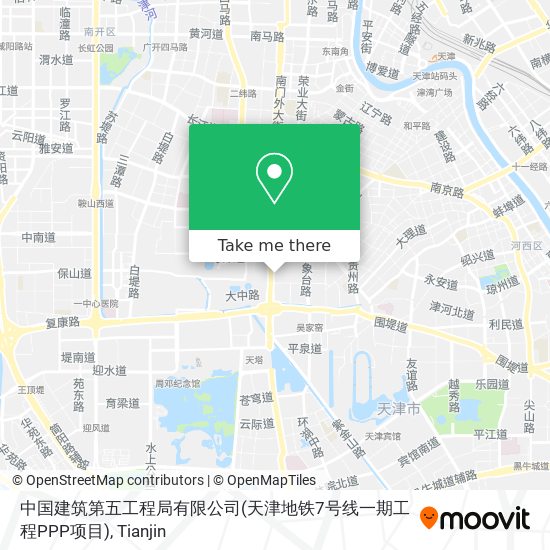 中国建筑第五工程局有限公司(天津地铁7号线一期工程PPP项目) map